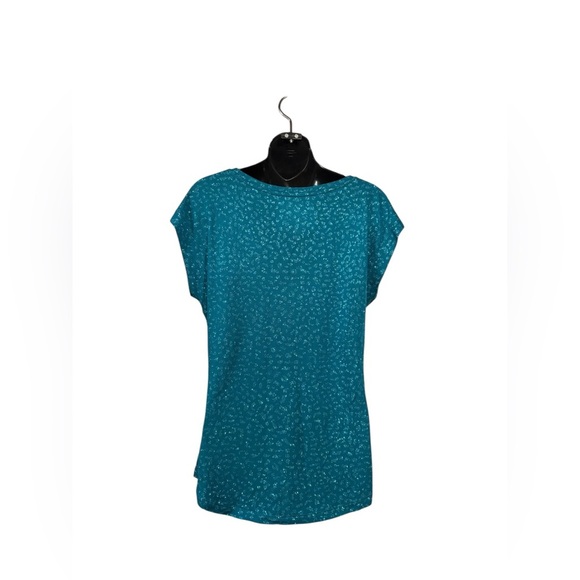 NWOT, New York & Company, Teal Glittering Top, Small - Picture 7 of 9